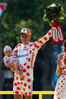 Mickael Rasmussen (Dänemark Rabobank) ist der beste Bergfahrer der Tour de France 2006 - (pan15266) Radsport Herren 93. Tour de France 2006, ProTour, Straßenradsport, Straße, Rad, Einzelbild Paris Champs Elysees, Elysee Freude, Radsport Herren 93. Tour de France 2006, ProTour, Straßenradsport, Straße, Rad, Einzelbild Paris Champs Elysees, Elysee Freude,
