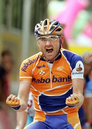 Graeme Brown (Australien Rabobank) gewinnt die 4. Etappe der Deutschlandtour 2006 von Heidenheim nach Bad Tölz Radsport Herren Deutschlandtour 2006, Tour, ProTour, Straßenradsport, Straße, Rad Einzelbild 4. Etappe: Heidenheim - Bad Tölz Begeisterung, Freude, Radsport Herren Deutschlandtour 2006, Tour, ProTour, Straßenradsport, Straße, Rad Einzelbild 4. Etappe: Heidenheim - Bad Tölz Begeisterung, Freude,