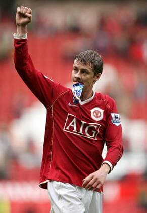 Ole Gunnar Solskjaer (Manchester United) - Schlußjubel - Fußball Herren English Premier League 2006 2007, 1. Englische Liga, Manchester United, ManU Einzelbild Manchester Freude, Begeisterung, Fußball Herren English Premier League 2006 2007, 1. Englische Liga, Manchester United, ManU Einzelbild Manchester Freude, Begeisterung,