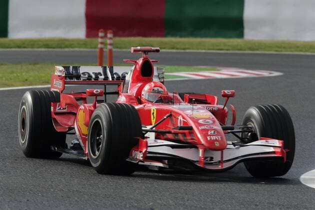 Michael Schumacher (Deutschland Ferrari) in seinem Boliden Motorsport Grand Prix Herren Großer Preis von Japan 2006, Formel 1 Weltmeisterschaft, F1, F, GP, WM, Freies Training Einzelbild Suzuka Motorsport Grand Prix Herren Großer Preis von Japan 2006, Formel 1 Weltmeisterschaft, F1, F, GP, WM, Freies Training Einzelbild Suzuka