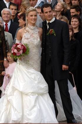 Andreas Klöden (Deutschland T Mobile) mit seiner frisch angetrauten Bettina Radsport Herren Straßenradsport 2006, Straße, Rad, Hochzeit, Heirat, heiraten, Trauung, trauen, Vermählung vermählen Gruppe Berlin Radsport Herren Straßenradsport 2006, Straße, Rad, Hochzeit, Heirat, heiraten, Trauung, trauen, Vermählung vermählen Gruppe Berlin
