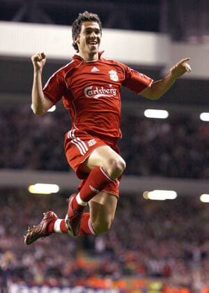 Luis Garcia (Liverpool) - Torjubel - EDITORIAL USE ONLY. No use with unauthorised audio, video, data, fixture lists, club league logos or live services. Online in-match use limited to 120 images, no video emulation. No use in betting, games or single club league player publications. Fußball EC 1 Herren Champions League 2006 2007, FC Liverpool Einzelbild Liverpool Freude, Begeisterung, Fußball EC 1 Herren Champions League 2006 2007, FC Liverpool Einzelbild Liverpool Freude, Begeisterung,