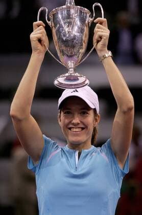 Justine Henin Hardenne (Belgien) - Siegerin des WTA Masters 2006 - (pan17224) Tennis WM Damen WTA Masters Cup 2006, Masterscup, Tour, Series, Finale, Endspiel, Championship Einzelbild Madrid Freude, Tennis WM Damen WTA Masters Cup 2006, Masterscup, Tour, Series, Finale, Endspiel, Championship Einzelbild Madrid Freude,