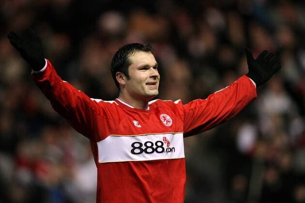 Mark Viduka (Middlesbrough) - Torjubel - Fußball Herren English FA Cup 2006 2007, Englischer Pokal, Pokalspiel, Middlesbrough FC, English Premier League Einzelbild 1. Englische Liga Middlesbrough Freude, Fußball Herren English FA Cup 2006 2007, Englischer Pokal, Pokalspiel, Middlesbrough FC, English Premier League Einzelbild 1. Englische Liga Middlesbrough Freude,