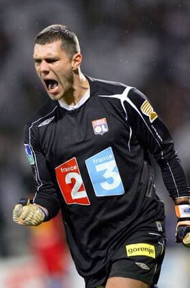 Torwart Remy Vercoutre (Lyon) - Torjubel - (pan18250) Fußball Herren Coupe de la Ligue 2006 2007, Französischer Pokal, Pokalspiel, Halbfinale, Olympique Lyonnais, OL Einzelbild Ligue 1, 1. Französische Liga Lyon Begeisterung, Freude, Fußball Herren Coupe de la Ligue 2006 2007, Französischer Pokal, Pokalspiel, Halbfinale, Olympique Lyonnais, OL Einzelbild Ligue 1, 1. Französische Liga Lyon Begeisterung, Freude,