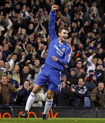 Andriy Shevchenko (Chelsea) - Torjubel - EDITORIAL USE ONLY. No use with unauthorised audio, video, data, fixture lists, club league logos or live services. Online in-match use limited to 120 images, no video emulation. No use in betting, games or single club league player publications. Fußball Herren Carling Cup 2006 2007, Englischer Ligapokal, Pokal, Pokalspiel, Chelsea FC London, Einzelbild o0 English Premier League, 1. Englische Liga, London Freude, Fußball Herren Carling Cup 2006 2007, Englischer Ligapokal, Pokal, Pokalspiel, Chelsea FC London, Einzelbild o0 English Premier League, 1. Englische Liga, London Freude,