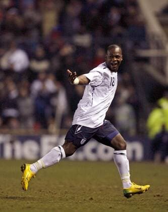 Leroy Lita (England U21) - Torjubel - EDITORIAL USE ONLY. No use with unauthorised audio, video, data, fixture lists, club league logos or live services. Online in-match use limited to 120 images, no video emulation. No use in betting, games or single club league player publications. Fußball Länderspiel Herren U 21 Freundschaftsspiel 2007, Test, Testspiel, Nationalmannschaft, Nationalteam, Nationaltrikot Einzelbild Derby Freude, Fußball Länderspiel Herren U 21 Freundschaftsspiel 2007, Test, Testspiel, Nationalmannschaft, Nationalteam, Nationaltrikot Einzelbild Derby Freude,