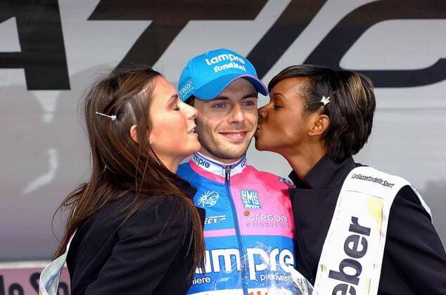 Matteo Bono (Italien Lampre) gewinnt die sechste Etappe der 42. Tirreno Adriatico 2007 - Radsport Herren 42. Tirreno Adriatico 2007, ProTour, Straßenradsport, Straße, Rad Gruppe Freude, Radsport Herren 42. Tirreno Adriatico 2007, ProTour, Straßenradsport, Straße, Rad Gruppe Freude,