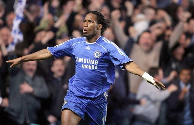 Didier Drogba (Chelsea) - Torjubel - EDITORIAL USE ONLY. No use with unauthorised audio, video, data, fixture lists, club league logos or live services. Online in-match use limited to 120 images, no video emulation. No use in betting, games or single club league player publications. Fußball EC 1 Herren Champions League 2006 2007, FC Chelsea London Einzelbild London Begeisterung, Freude, Fußball EC 1 Herren Champions League 2006 2007, FC Chelsea London Einzelbild London Begeisterung, Freude,