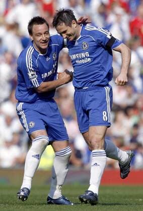 Frank Lampard (re.) und John Terry (beide Chelsea) - Torjubel - EDITORIAL USE ONLY. No use with unauthorised audio, video, data, fixture lists, club league logos or live services. Online in-match use limited to 120 images, no video emulation. No use in betting, games or single club league player publications. Fußball Herren English FA Cup 2006 2007, Englischer Pokal, Pokalspiel, Halbfinale Gruppe Manchester Freude, Fußball Herren English FA Cup 2006 2007, Englischer Pokal, Pokalspiel, Halbfinale Gruppe Manchester Freude,