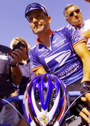 Lance Armstrong (USA US Postal Service) Radsport Herren Tour de Suisse 2003, Straßenradsport, Rad, Straße Einzelbild 7. Etappe: Savognin - Oberstaufen Radsport Herren Tour de Suisse 2003, Straßenradsport, Rad, Straße Einzelbild 7. Etappe: Savognin - Oberstaufen