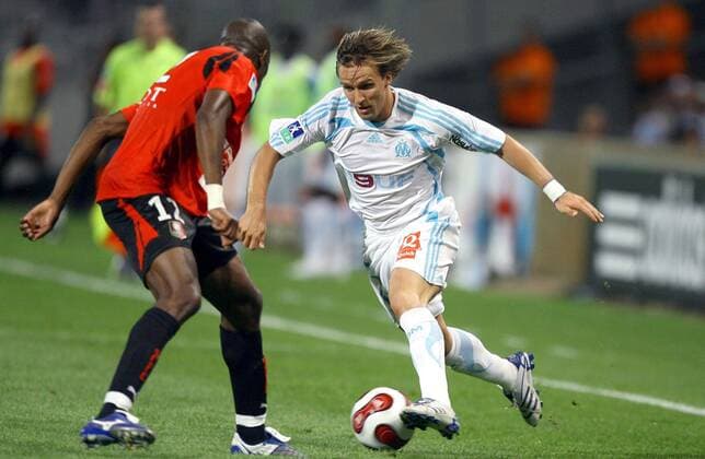 Boudewijn Zenden (Marseille, re.) im Duell - (pan21639) Fußball Herren Ligue 1 2007 2008, 1. Französische Liga, Olympique de Marseille - Stade Rennais 0:0, Rennes, OM Gruppe Marseille Dynamik, Fußball Herren Ligue 1 2007 2008, 1. Französische Liga, Olympique de Marseille - Stade Rennais 0:0, Rennes, OM Gruppe Marseille Dynamik,