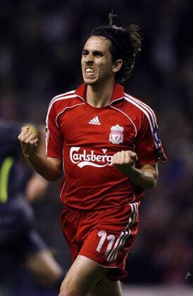 Yossi Benayoun (Liverpool) - Torjubel - EDITORIAL USE ONLY. No use with unauthorised audio, video, data, fixture lists, club league logos or live services. Online in-match use limited to 120 images, no video emulation. No use in betting, games or single club league player publications. Fußball EC 1 Herren Champions League 2007 2008, FC Liverpool Einzelbild Liverpool Freude, Begeisterung, Fußball EC 1 Herren Champions League 2007 2008, FC Liverpool Einzelbild Liverpool Freude, Begeisterung,
