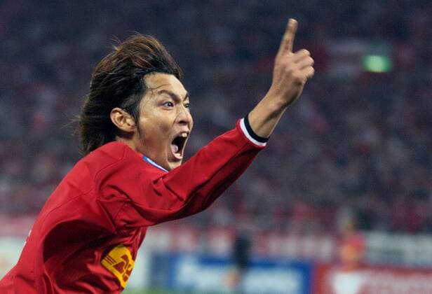 Yuichiro Nagai (Urawa Red Diamonds) - Torjubel - (TKP2007111405) Fußball Herren AFC Asian Champions League 2007, Asien, Asiatische, Finale, Endspiel Einzelbild Saitama Freude, Begeisterung, Fußball Herren AFC Asian Champions League 2007, Asien, Asiatische, Finale, Endspiel Einzelbild Saitama Freude, Begeisterung,