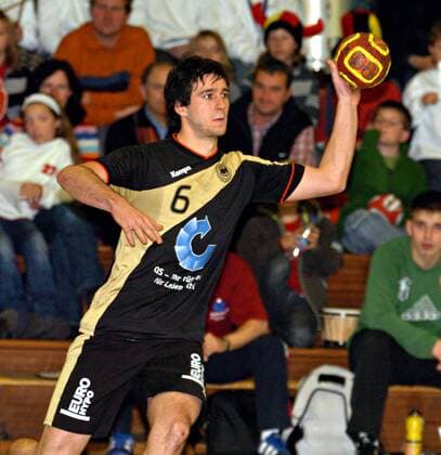 Sebastian Faißt (Deutschland U20) am Ball Handball Länderspiel Herren Freundschaftsspiel 2007, Test, Testspiel, Junioren, Nationalteam, Nationaltrikot o0 U 20 Einzelbild Günzburg Handball Länderspiel Herren Freundschaftsspiel 2007, Test, Testspiel, Junioren, Nationalteam, Nationaltrikot o0 U 20 Einzelbild Günzburg