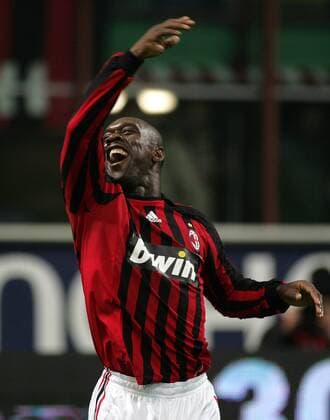 Clarence Seedorf (AC Mailand) - Torjubel - Fußball Herren Serie A 2007 2008, 1. Italienische Liga, AC Mailand, Milan, Einzelbild Mailand Freude, Begeisterung, Fußball Herren Serie A 2007 2008, 1. Italienische Liga, AC Mailand, Milan, Einzelbild Mailand Freude, Begeisterung,