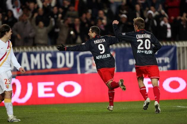 Pauleta (Mitte) und Clement Chantome (beide Paris St. Germain, re.) - Torjubel - Fußball Herren Ligue 1 2007 2008, 1. Französische Liga, Paris Saint Germain - Racing Club Lens 3:0, RC, PSG Gruppe Paris Freude, Enttäuschung, Fußball Herren Ligue 1 2007 2008, 1. Französische Liga, Paris Saint Germain - Racing Club Lens 3:0, RC, PSG Gruppe Paris Freude, Enttäuschung,