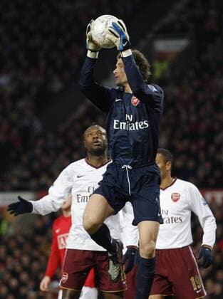 Torwart Jens Lehmann (Arsenal) - EDITORIAL USE ONLY. No use with unauthorised audio, video, data, fixture lists, club league logos or live services. Online in-match use limited to 120 images, no video emulation. No use in betting, games or single club league player publications. Fußball Herren FA Cup 2007 2008, Englischer Pokal, Pokalspiel, Arsenal FC London Einzelbild Manchester Dynamik, Fußball Herren FA Cup 2007 2008, Englischer Pokal, Pokalspiel, Arsenal FC London Einzelbild Manchester Dynamik,