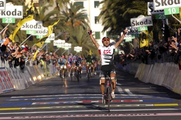 Fabian Cancellara (Schweiz CSC) gewinnt Mailand - San Remo 2008 - Radsport Herren Mailand - San Remo 2008, Straßenradsport, Straße, Rad Einzelbild Aufmacher, premiumd Mailand - San Remo Freude, Radsport Herren Mailand - San Remo 2008, Straßenradsport, Straße, Rad Einzelbild Aufmacher, premiumd Mailand - San Remo Freude,