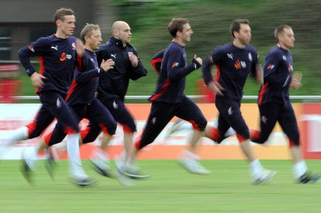 Mariusz Jop (Polen, 3.v.li.) - Fußball EM Herren Nationalteam 2008, Vorschau EM, EURO, Training, Trainingslager Gruppe Donaueschingen Dynamik, Fußball EM Herren Nationalteam 2008, Vorschau EM, EURO, Training, Trainingslager Gruppe Donaueschingen Dynamik,