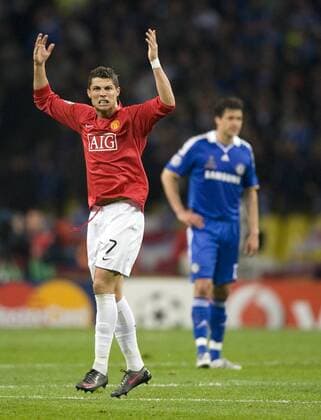 Cristiano Ronaldo (Manchester United) - Torjubel - EDITORIAL USE ONLY. No use with unauthorised audio, video, data, fixture lists, club league logos or live services. Online in-match use limited to 120 images, no video emulation. No use in betting, games or single club league player publications. Fußball EC 1 Herren Champions League Finale 2007 2008, Manchester United - Chelsea FC London, Manu, Einzelbild Moskau Freude, Begeisterung, Fußball EC 1 Herren Champions League Finale 2007 2008, Manchester United - Chelsea FC London, Manu, Einzelbild Moskau Freude, Begeisterung,