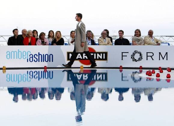 David Coulthard (Schottland Red Bull) bei der Amber Lounge Fashion Show zugunsten von Elton Johns Aids-Stiftung 2008 - Motorsport Grand Prix Herren Großer Preis von Monaco 2008, Formel 1 Weltmeisterschaft, F1, F, GP, WM, Totale o0 Model Dressman Monte Carlo Motorsport Grand Prix Herren Großer Preis von Monaco 2008, Formel 1 Weltmeisterschaft, F1, F, GP, WM, Totale o0 Model Dressman Monte Carlo