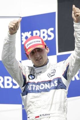 Robert Kubica (Polen BMW Sauber) gewinnt den GP Kanada 2008 - Motorsport Grand Prix Herren Großer Preis von Kanada 2008, Formel 1 Weltmeisterschaft, F1, F, GP, WM, Einzelbild Montreal Freude, Motorsport Grand Prix Herren Großer Preis von Kanada 2008, Formel 1 Weltmeisterschaft, F1, F, GP, WM, Einzelbild Montreal Freude,