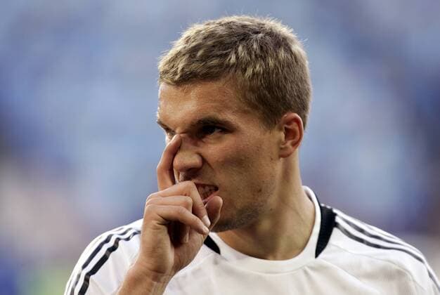 Lukas Podolski (Deutschland) Fußball EM Herren EURO 2008, Länderspiel, Nationalmannschaft, Nationaltrikot, Viertelfinale Einzelbild Basel