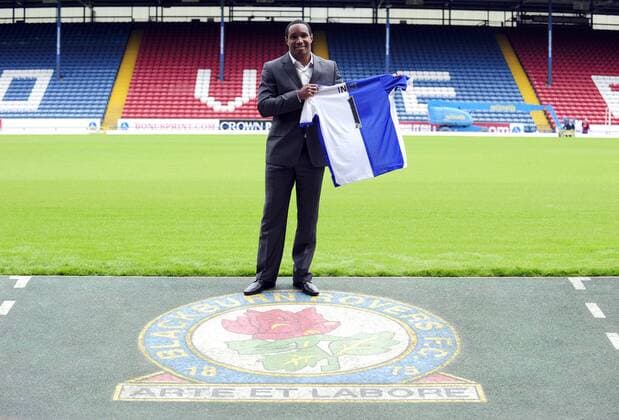 Paul Ince, neuer Trainer der Blackburn Rovers - EDITORIAL USE ONLY. No use with unauthorised audio, video, data, fixture lists, club league logos or live services. Online in-match use limited to 120 images, no video emulation. No use in betting, games or single club league player publications. Fußball Herren English Premier League 2008 2009, 1. Englische Liga, Präsentation, Pressetermin, Einzelbild Blackburn