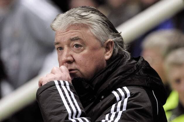 Fußball, Trainerhistorie Newcastle United von 1895 bis heute Trainer Joe Kinnear (Newcastle) - EDITORIAL USE ONLY. No use with unauthorised audio, video, data, fixture lists, club league logos or live services. Online in-match use limited to 120 images, no video emulation. No use in betting, games or single club league player publications. Fußball Herren FA Cup 2008 2009, Englischer Pokal, Pokalspiel, Newcastle United Einzelbild Newcastle