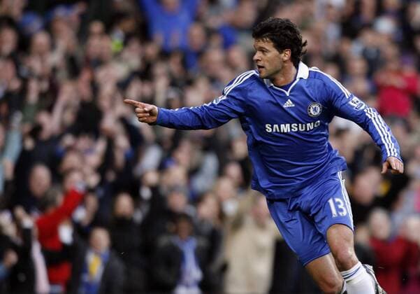Michael Ballack (Chelsea) - Torjubel - EDITORIAL USE ONLY. No use with unauthorised audio, video, data, fixture lists, club league logos or live services. Online in-match use limited to 120 images, no video emulation. No use in betting, games or single club league player publications. Fußball Herren English FA Cup 2008 2009, englischer Pokal, Pokalspiel, FC Chelsea London, Einzelbild London Freude,