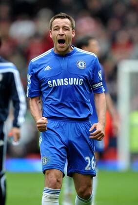 John Terry of Chelsea celebrates a the end of the match , Barclays Premier League, FC Liverpool v Chelsea FC London, 2nd May, 2010 EDITORIAL USE ONLY. No use with unauthorised audio, video, data, fixture lists, club league logos or live services. Online in-match use limited to 120 images, no video emulation. No use in betting, games or single club league player publications. o0 Jubel, Freude