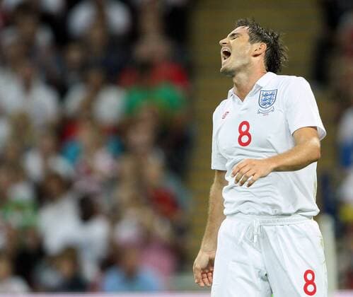 England s Frank Lampard looks on dejected International Friendly England v Hungary 11th August, 2010 EDITORIAL USE ONLY. No use with unauthorised audio, video, data, fixture lists, club league logos or live services. Online in-match use limited to 120 images, no video emulation. No use in betting, games or single club league player publications.