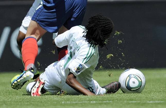 26.06.2011, Rhein-Neckar-Arena, Sinsheim, GER, FIFA Women s Worldcup 2011, Gruppe A, Nigeria (NGA) vs. France (FRA), im Bild Glory IROKA ( 11 NGA ) in Aktion during the FIFA Women s Worldcup 2011, Pool A, Nigeria vs France on 2011 06 26, Rhein-Neckar-Arena, Sinsheim, Germany. GER, FIFA Women s Worldcup 2011, Nigeria vs France