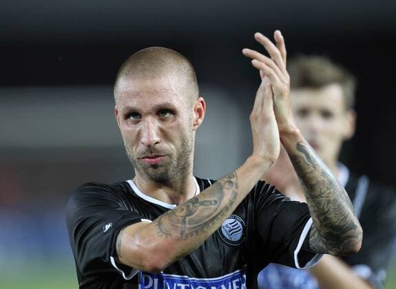 FUSSBALL - UEFA CL Quali, Zestafoni vs Sturm TIFLIS,GEORGIEN,26.JUL.11 - FUSSBALL - UEFA Champions League, Qualifikation, FC Zestafoni vs SK Sturm Graz. Bild zeigt Patrick Wolf (Sturm).