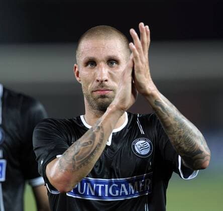 FUSSBALL - UEFA CL Quali, Zestafoni vs Sturm TIFLIS,GEORGIEN,26.JUL.11 - FUSSBALL - UEFA Champions League, Qualifikation, FC Zestafoni vs SK Sturm Graz. Bild zeigt Patrick Wolf (Sturm).