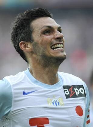 Mathieu Beda, FCZ, jubelt beim 1:1, FC Basel - FC Zürich, Super League, Fussball, 13.08.2011