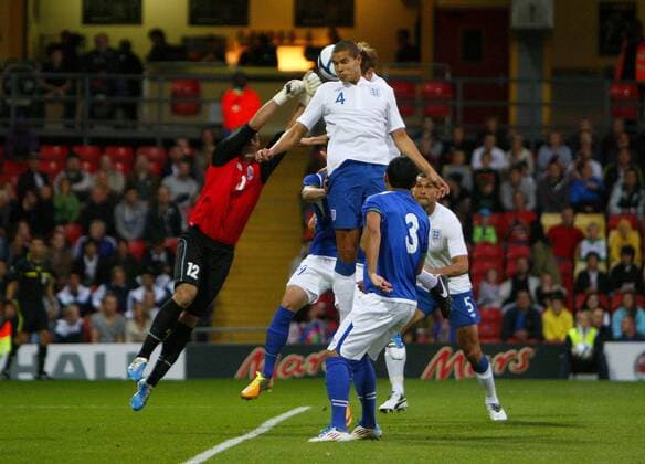 Craig Dawson of England scores his side s first goal during the Under-21 Euro 2013 qualifying match between England and Azerbaijan at Vicarage Road, Watford, England, on September 1, 2011. Photo Credit SPORTIMAGE JAKE BADGER UEFA Under 21 Championship Qualifying England U21 v Azerbaijan U21 1st September, 2011 EDITORIAL USE ONLY. No use with unauthorised audio, video, data, fixture lists, club league logos or live services. Online in-match use limited to 120 images, no video emulation. No use in betting, games or single club league player publications.