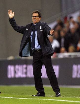 England manager Fabio Capello during the Euro 2012 qualifying match between England and Wales at Wembley Stadium, London, England, on September 6, 2011. Photo Credit SPORTIMAGE JAKE BADGER European Championship Qualifying Group G England v Wales 6th September, 2011 EDITORIAL USE ONLY. No use with unauthorised audio, video, data, fixture lists, club league logos or live services. Online in-match use limited to 120 images, no video emulation. No use in betting, games or single club league player publications.
