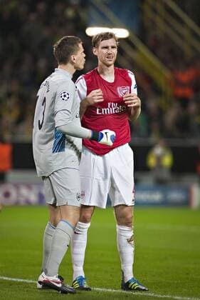 Dortmund, 13.09.2011, Signal-Iduna-Park Wojciech Szczesny (London), Per Mertesacker (London) Borussia Dortmund - Arsenal FC London