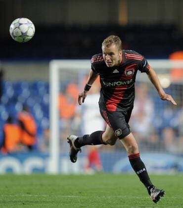 FUSSBALL CHAMPIONS LEAGUE SAISON 2011 2012 13.08.2011 FC Chelsea London - Bayer 04 Leverkusen Michal Kadlec (Bayer 04 Leverkusen) am Ball