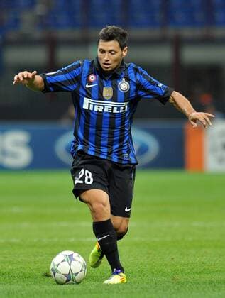 Mauro ZARATE (Inter) Milano 14 9 2011 Stadio Giuseppe Meazza Serie A 2011 2012 UEFA Champions League Football Calcio Inter Vs Trabzonspor allexsabba