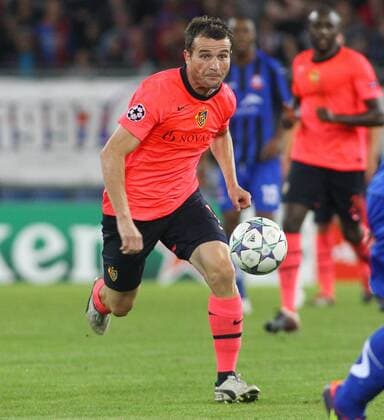 14.09 .2011 Basel , St Jakob Park Fussball UEFA Champions League Gruppenphase FC Basel - Otelul Galati (ROM) 2:1 Alexander Frei (FC Basel) Einzelbild , Aktion