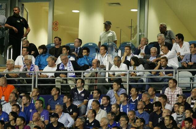 Zagreb, 14.09.2011. - Champion League, Group D, Maksimir Stadium, GNK Dinamo (blue) - Real Madrid CF (red) 0:1 Jose Mourinho (back)