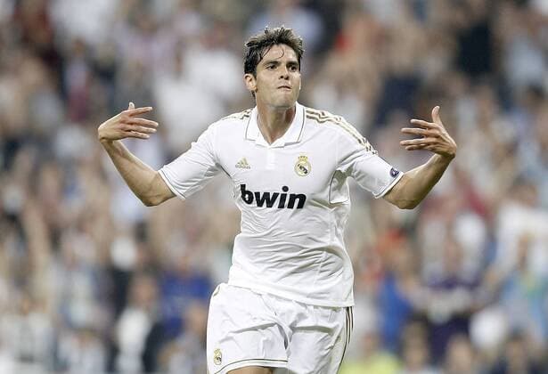 Real Madrid s Kaka celebrates during UEFA Champions League, Real CF Madrid - AFC Ajax Amsterdam ---- (201109275055)