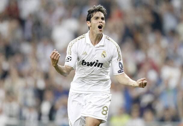 Real Madrid s Kaka celebrates during UEFA Champions League, Real CF Madrid - AFC Ajax Amsterdam ---- (201109275058)