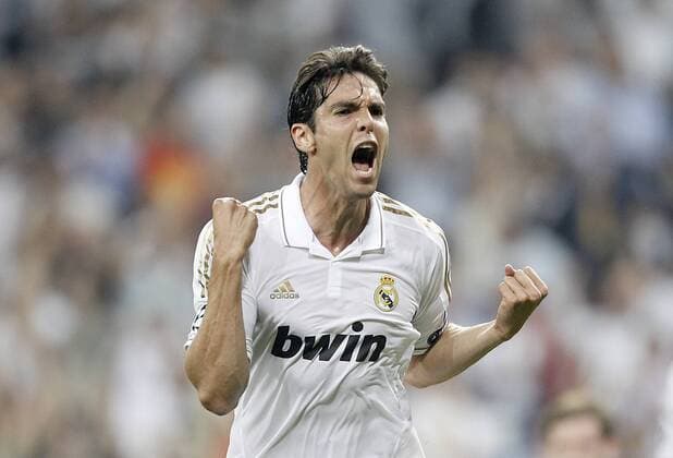 Real Madrid s Kaka celebrates during UEFA Champions League, Real CF Madrid - AFC Ajax Amsterdam ---- (201109275067)