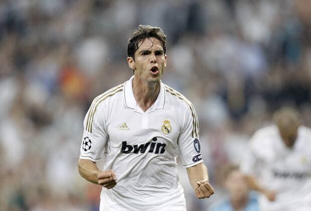 Real Madrid s Kaka celebrates during UEFA Champions League, Real CF Madrid - AFC Ajax Amsterdam ---- (201109275069)