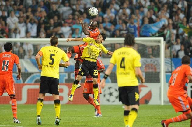 Olympique Marseille (OM) - Borussia Dortmund (BVB), Alou Diarra (OM) Shinji Kagawa (Dortmund)--- xN.LeGouicxFEPx