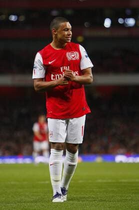 Alex Oxlade-Chamberlain of Arsenal during the League Cup match between Arsenal and Bolton Wanderers at the Emirates Stadium, London, England, on October 25, 2011. Carling Cup FC Arsenal London vs Bolton Wanderers 25th October, 2011 EDITORIAL USE ONLY. No use with unauthorised audio, video, data, fixture lists, club league logos or live services. Online in-match use limited to 120 images, no video emulation. No use in betting, games or single club league player publications.